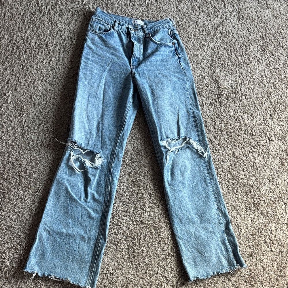 Zara ripped jeans